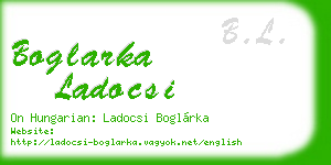 boglarka ladocsi business card